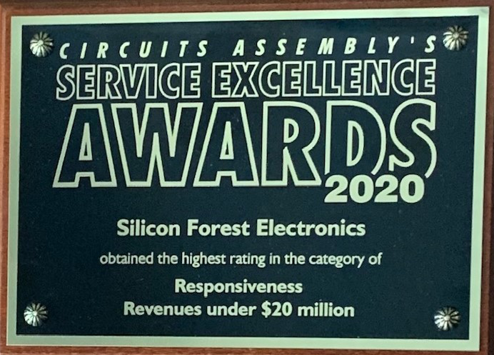 Circuits Assembly's Service Excellence Awards 2020 - SFE Awards - Highest Rating in the Category of Responsiveness