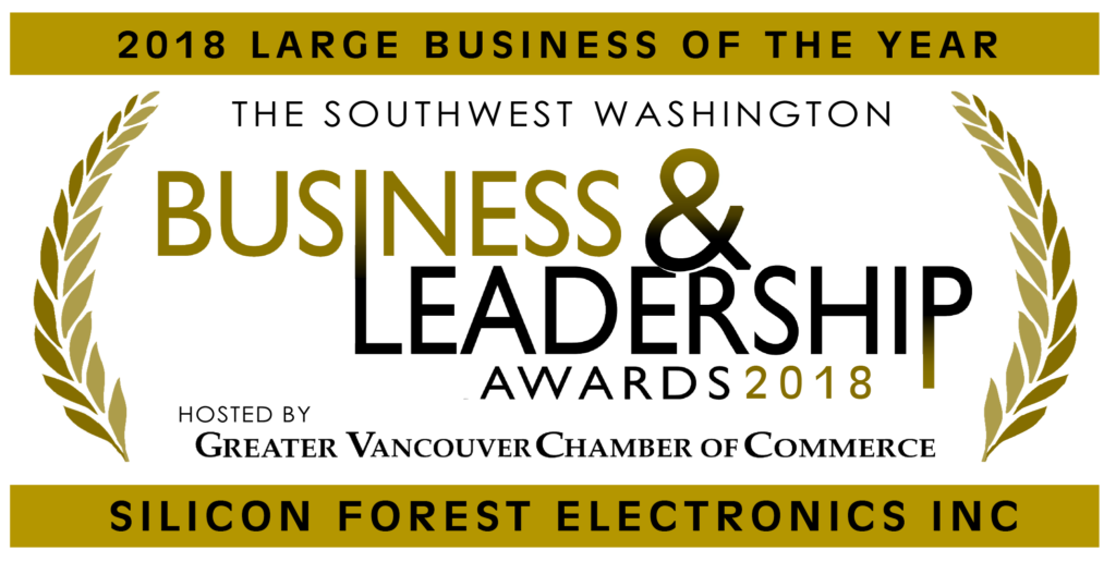 BLA Large Business of the Year 2018 - SFE Awards - Greater Vancouver Chamber of Commerce Southwest Washington Business and Leadership Awards 2018 Large Business of the Year Logo